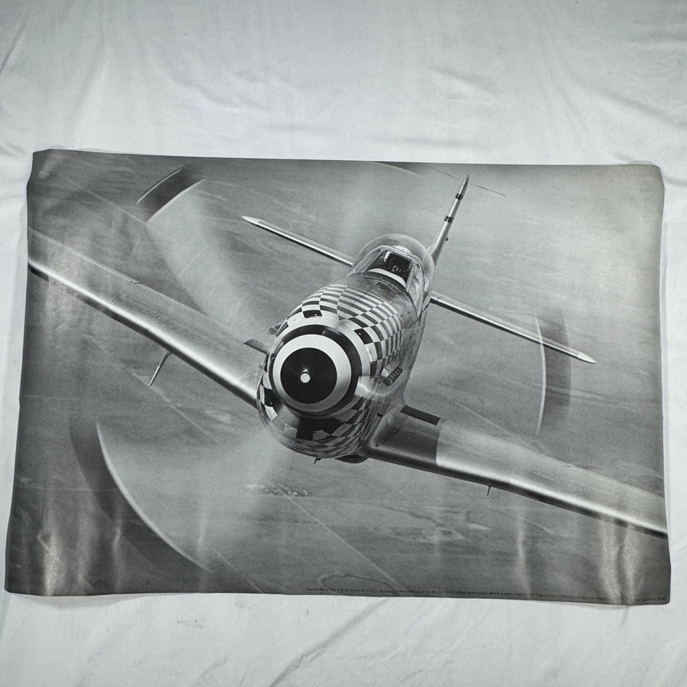 Vintage 1977 P-51D Mustang WWII Aviation Poster Nut Tree Collection 24x36